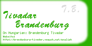 tivadar brandenburg business card